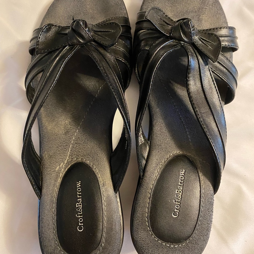 Croft & Barrow Women's Elegant Black Sandals